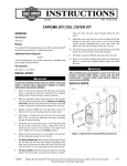 Chrome Efi Coil Cover Kit Instruction Sheet - Harley