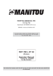MHT 780 L HT E3 Evolution Operator Manual