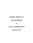DEMING SPEEDWAY 2015 RULEBOOK & N.M.S.A. INFORMATION