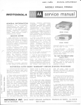 1958-64 Motorola VWA64/VWM64 Radio - Service Manual
