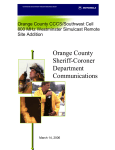 Orange County Sheriff-Coroner Department Communications