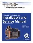 Installation and Service Manual - Solar production Equipment Corp