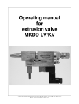 Operating manual for extrusion valve MKDD LV/KV