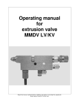 Operating manual for extrusion valve MMDV LV/KV