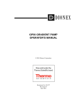 GP50 Gradient Pump Operator`s Manual