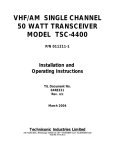 TSC-4400 - Technisonic Industries