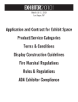 Application and Contract for Exhibit Space Product/Service