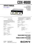 Sony CDX-M800 - Service Manual. www.s