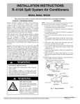 N4A4, R4A4, R-410A, Split System Air Conditioners Installation