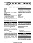 Boom! Audio Fairing Amplifier Kit Instruction Sheet - Harley