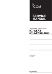 IC-M73 IC-M73EURO SERVICE MANUAL
