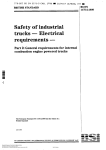 Safety of industrial trucks - Electrical requirements -