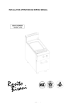 INSTALLATION, OPERATION AND SERVICE MANUAL GAS COOKER