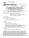 2004 Nissan Quest Service Bulletin P1148 and P1031