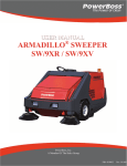 user manual armadillo sweeper sw/9xr / sw/9xv
