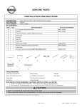 GENUINE PARTS INSTALLATION INSTRUCTIONS CAUTION