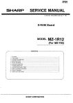 MZ-1R12 Service-Manual GB - The Sharp MZ
