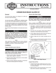 Chrome Rear Brake Caliper Kit Instruction Sheet - Harley
