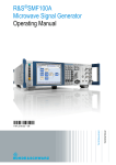 R&S SMF100A Operating Manual