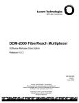 DDM-2000 FiberReach Multiplexer Software Release Description