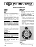 Isolated Drive System Instruction Sheet - Harley