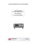 LOM-DO5000 SERIES Micro-Ohmmeters User and Service Manual