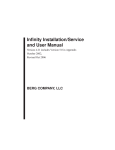 Infinity Installation/Service and User Manual