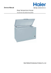 service manual for Deep Freezer(Chest)