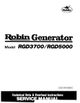 RGD3700 / RGD5000 GENERATOR SERVICE MANUAL