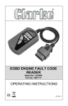 Clarke CEOBD Engine Fault Code Reader Manual