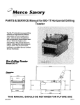 PARTS & SERVICE Manual for BG-1T Horizontal Grilling Toaster