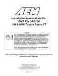 Installation Instructions for: EMS P/N 30-6100 1993-1998