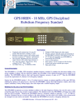 GPS10RBN - 10 MHz, GPS Disciplined Rubidium Frequency Standard