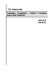 TTP-246M/344M Bar Code Printer Service Manual