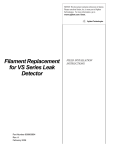 Filament Replacement for VS Series Leak Detector