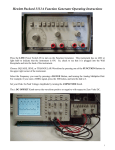 Hewlett Packard 3311A Function Generator Operating Instructions