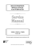 Muliti Purpose Single Stage Gas Furnace Service Manual