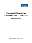 Plasmon UDO Archive Appliance UDO1 to UDO2 Upgrade Guide