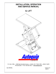 INSTALLATION, OPERATION AND SERVICE MANUAL Q