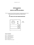 service manual for analog controller models