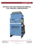 instruction and operation manual for jordair compressors