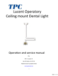 Lucent Operatory Ceiling mount Dental Light