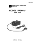 model pa500m* amplifier