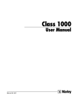 Marley Class 1000 cooling tower user manual