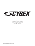 Cybex VR3® Cable Column Owner`s and Service Manual Strength