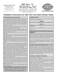 Installation Instructions for S&S Twin Cam Style Cylinder Heads