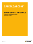 C18 Industrial Engine - Maintenance Intervals - Safety
