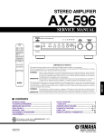 service manual stereo amplifier ax-596