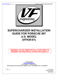 SUPERCHARGER INSTALLATION GUIDE FOR