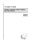 TTP-268M/ TTP-366M Bar Code Printer Service Manual